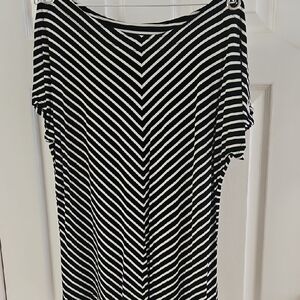 Black and White Striped Top